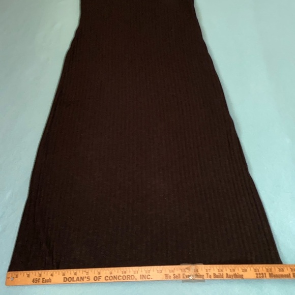 WHO WHAT WEAR rib knit turtleneck sleeveless midi black side slit NEW size S - Picture 9 of 10